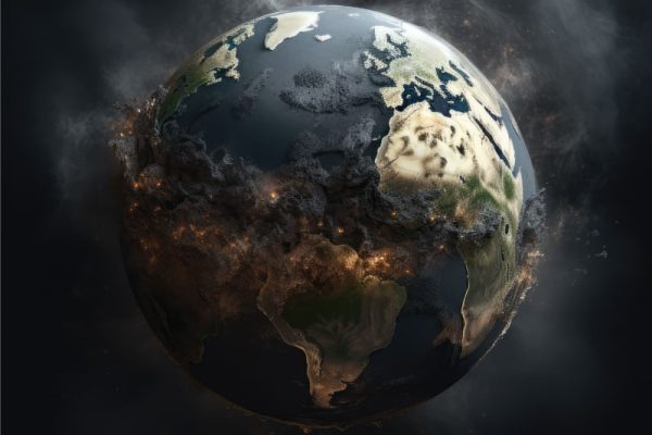 Planeta con contaminación co2